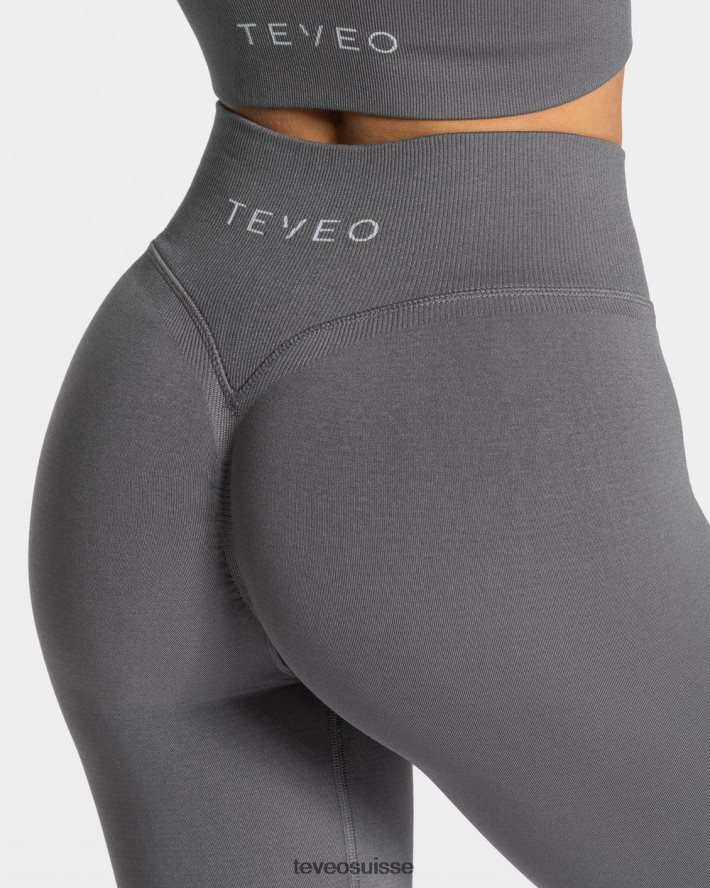 vêtements femmes TEVEO 40204P110 leggings froissés tendance graphite