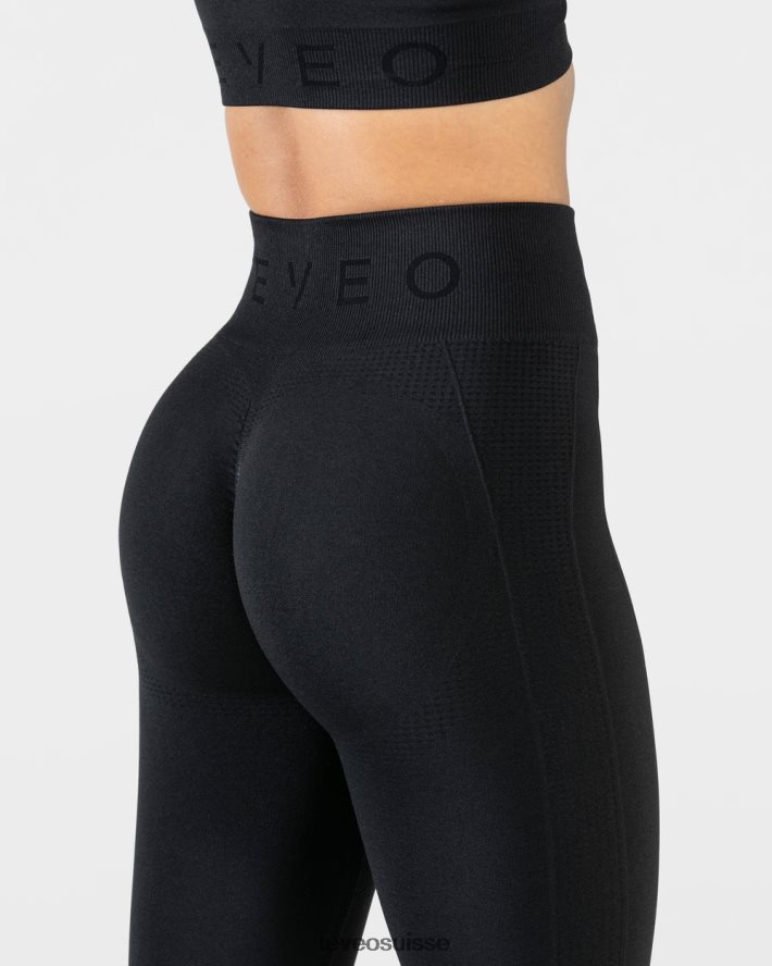 vêtements femmes TEVEO 40204P122 leggings froissés focus noir