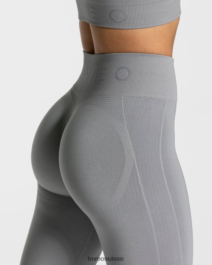 vêtements femmes TEVEO 40204P123 leggings froissés focus gris
