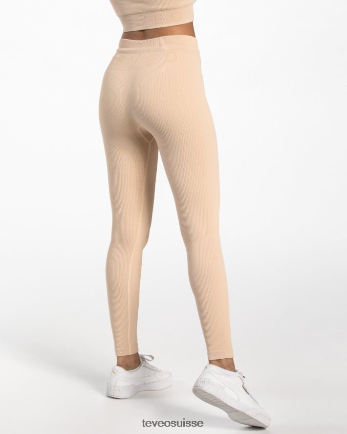 vêtements femmes TEVEO 40204P124 legging côtelé nu
