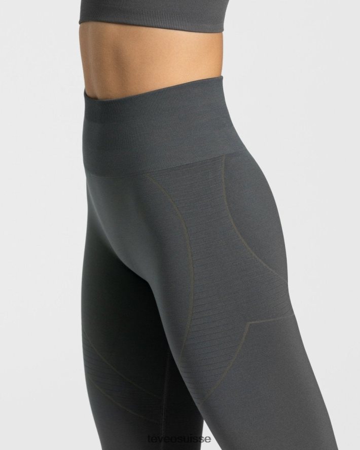 vêtements femmes TEVEO 40204P126 vrais leggings gris foncé