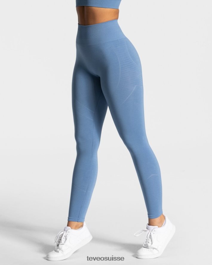 vêtements femmes TEVEO 40204P129 vrais leggings bleu