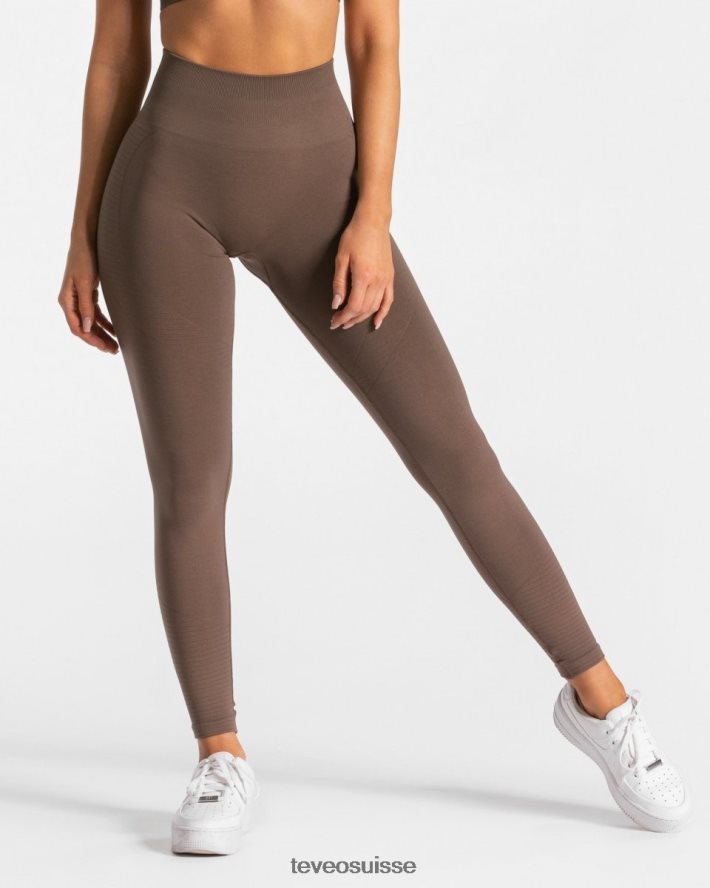 vêtements femmes TEVEO 40204P130 vrais leggings brun