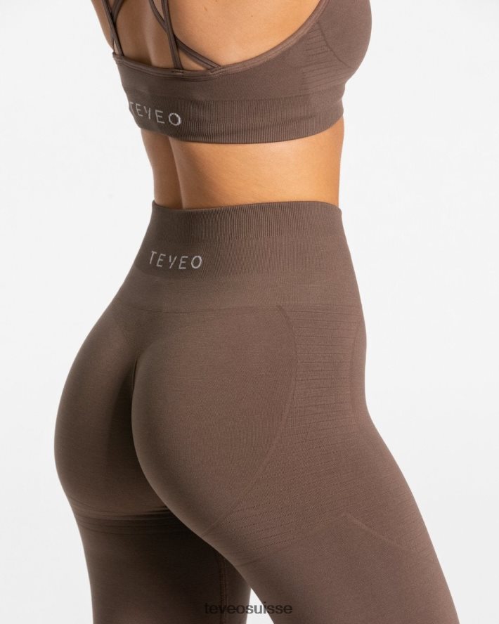 vêtements femmes TEVEO 40204P130 vrais leggings brun