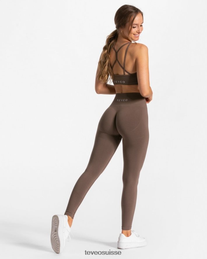 vêtements femmes TEVEO 40204P130 vrais leggings brun