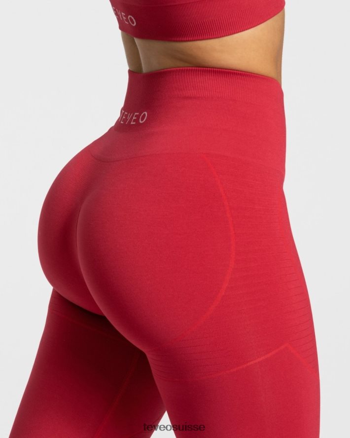 vêtements femmes TEVEO 40204P133 vrais leggings rouge