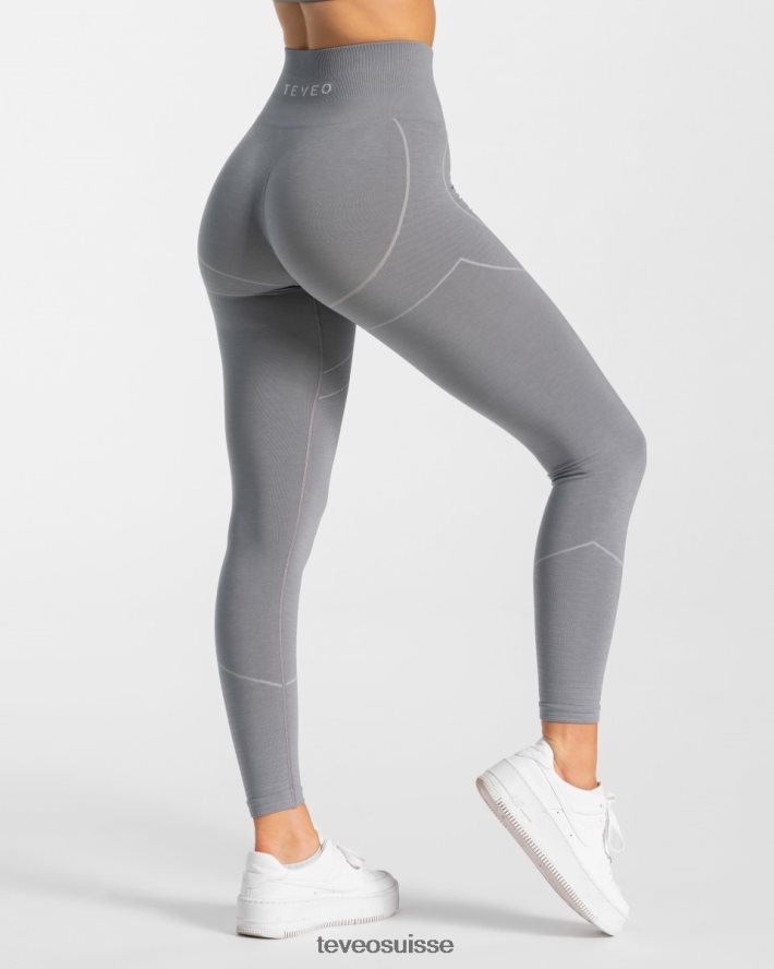 vêtements femmes TEVEO 40204P134 vrais leggings bleu acier