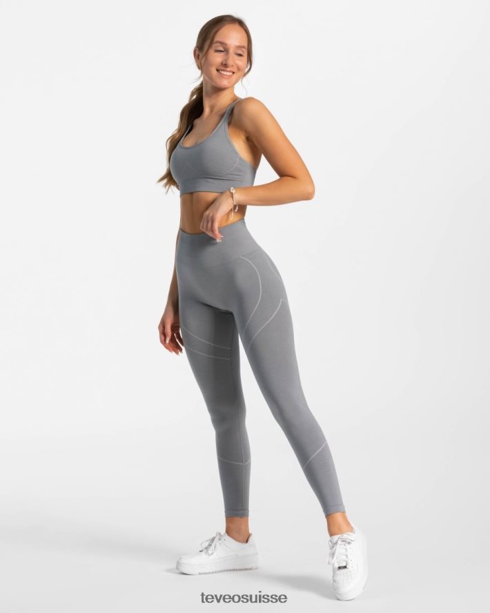 vêtements femmes TEVEO 40204P134 vrais leggings bleu acier