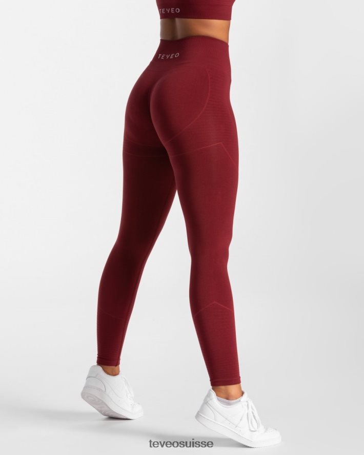 vêtements femmes TEVEO 40204P135 vrais leggings Bourgogne