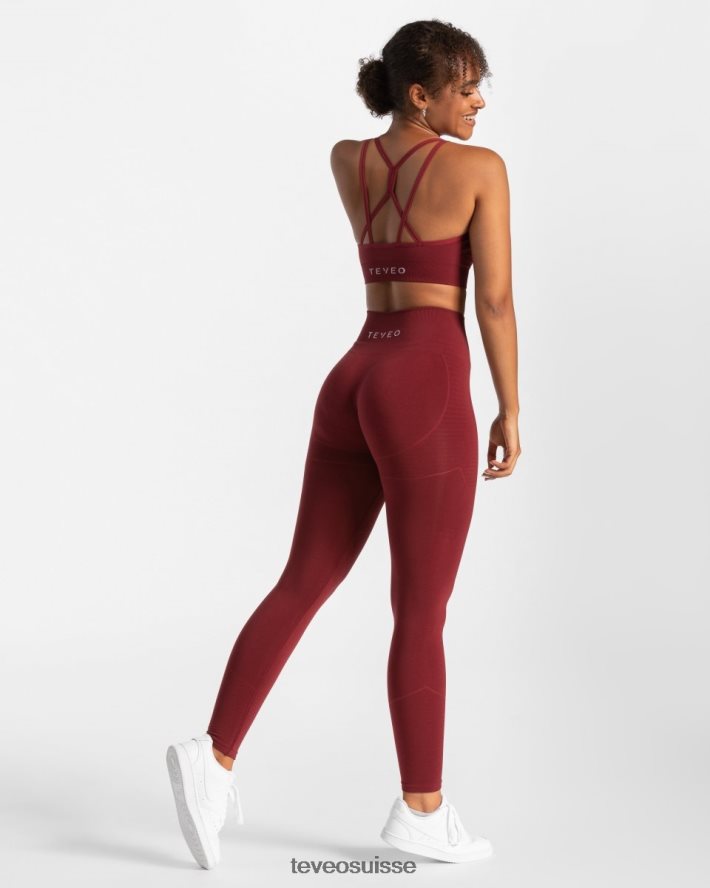 vêtements femmes TEVEO 40204P135 vrais leggings Bourgogne