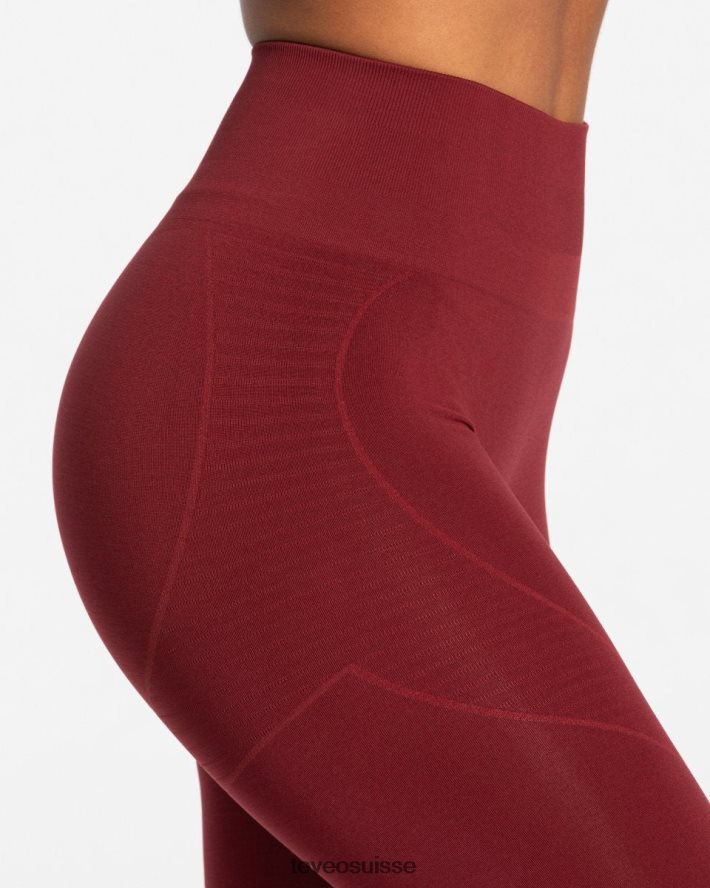 vêtements femmes TEVEO 40204P135 vrais leggings Bourgogne