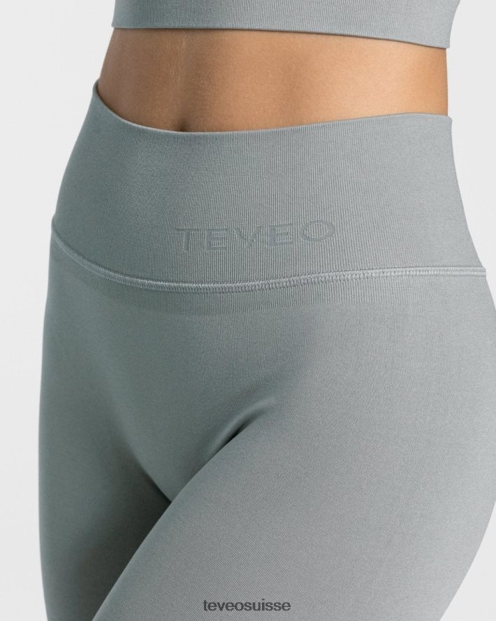 vêtements femmes TEVEO 40204P139 leggings fendus impertinents bleu acier