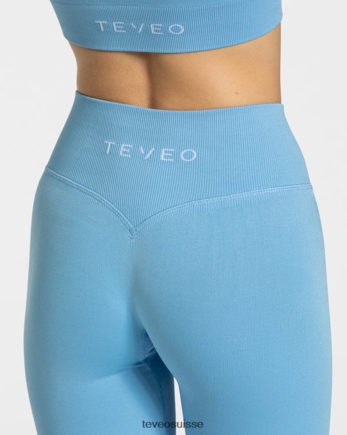 vêtements femmes TEVEO 40204P145 sensations leggings bleu bébé