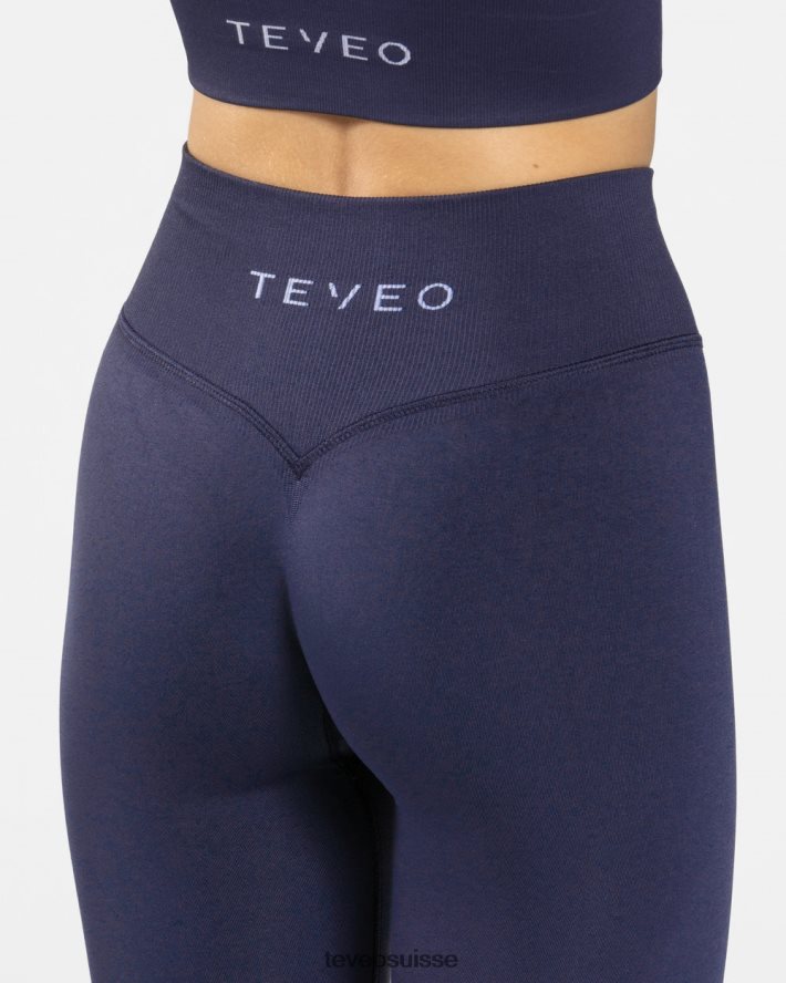 vêtements femmes TEVEO 40204P146 sensations leggings bleu foncé