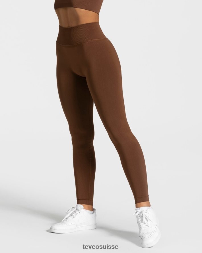 vêtements femmes TEVEO 40204P148 sensations leggings caramel