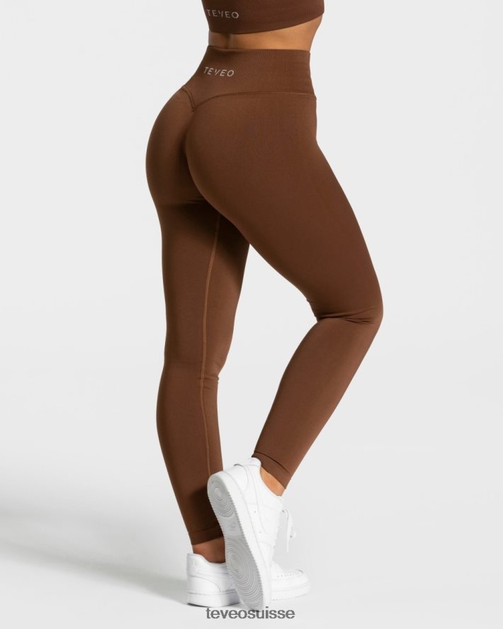 vêtements femmes TEVEO 40204P148 sensations leggings caramel