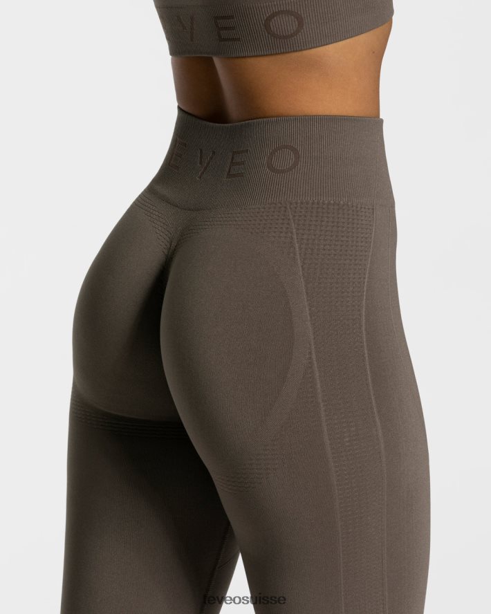 vêtements femmes TEVEO 40204P160 leggings froissés focus taupe