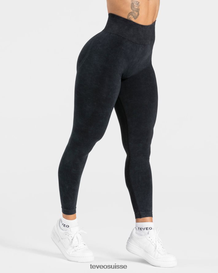 vêtements femmes TEVEO 40204P49 leggings scrunch secrets acides noir