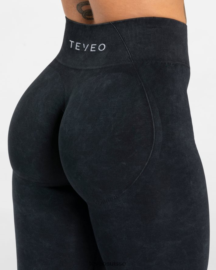 vêtements femmes TEVEO 40204P49 leggings scrunch secrets acides noir