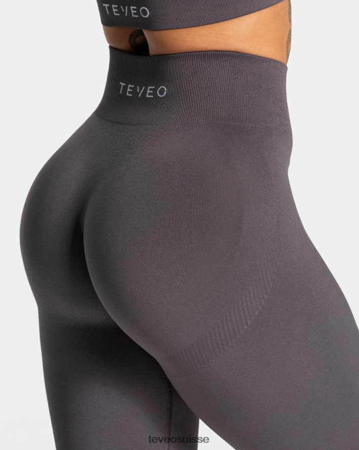 vêtements femmes TEVEO 40204P53 rehausser les leggings gris foncé