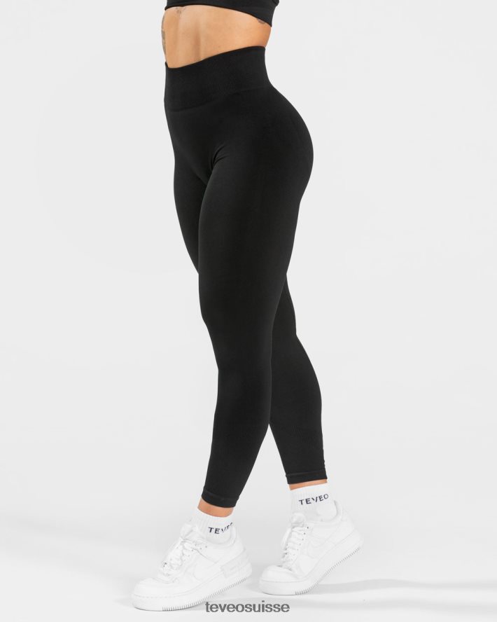 vêtements femmes TEVEO 40204P54 rehausser les leggings noir