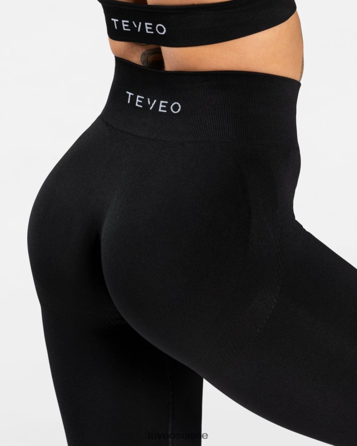 vêtements femmes TEVEO 40204P54 rehausser les leggings noir