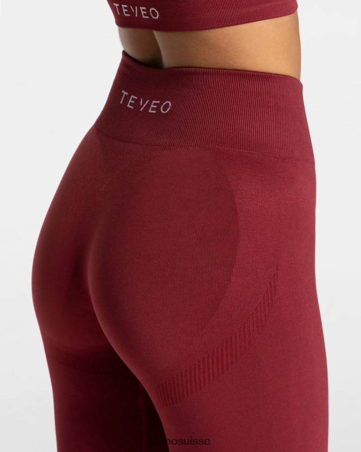 vêtements femmes TEVEO 40204P55 rehausser les leggings vin rouge