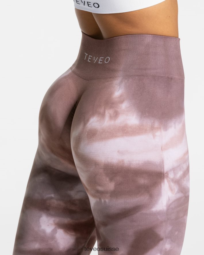 vêtements femmes TEVEO 40204P56 leggings scrunch tie-dye Terre