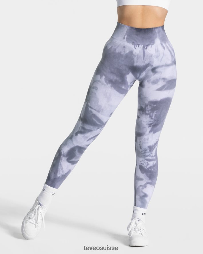 vêtements femmes TEVEO 40204P57 leggings scrunch tie-dye orageux