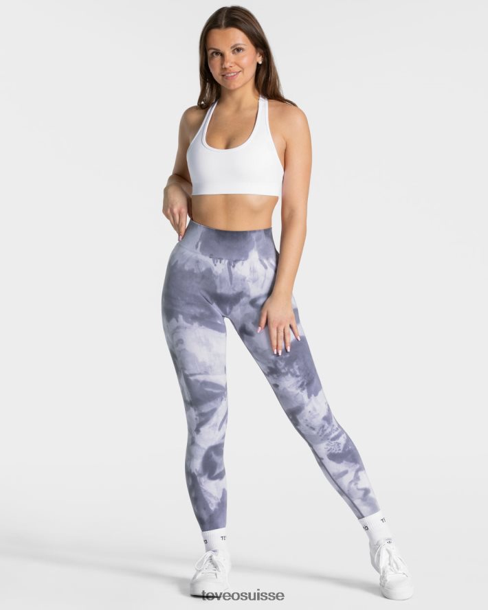 vêtements femmes TEVEO 40204P57 leggings scrunch tie-dye orageux