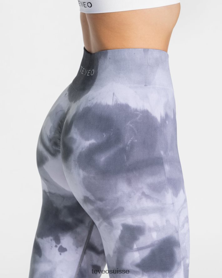 vêtements femmes TEVEO 40204P57 leggings scrunch tie-dye orageux