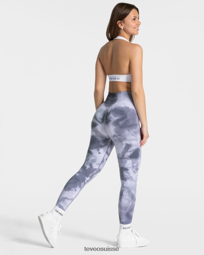 vêtements femmes TEVEO 40204P57 leggings scrunch tie-dye orageux