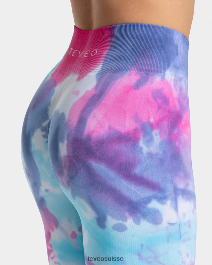 vêtements femmes TEVEO 40204P59 leggings scrunch tie-dye froid