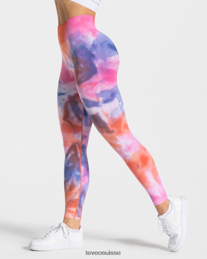 vêtements femmes TEVEO 40204P69 leggings scrunch tie-dye chaud