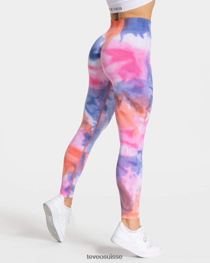vêtements femmes TEVEO 40204P69 leggings scrunch tie-dye chaud