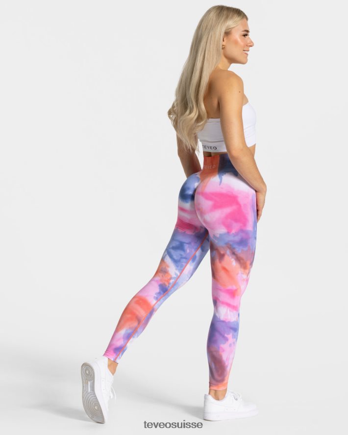 vêtements femmes TEVEO 40204P69 leggings scrunch tie-dye chaud