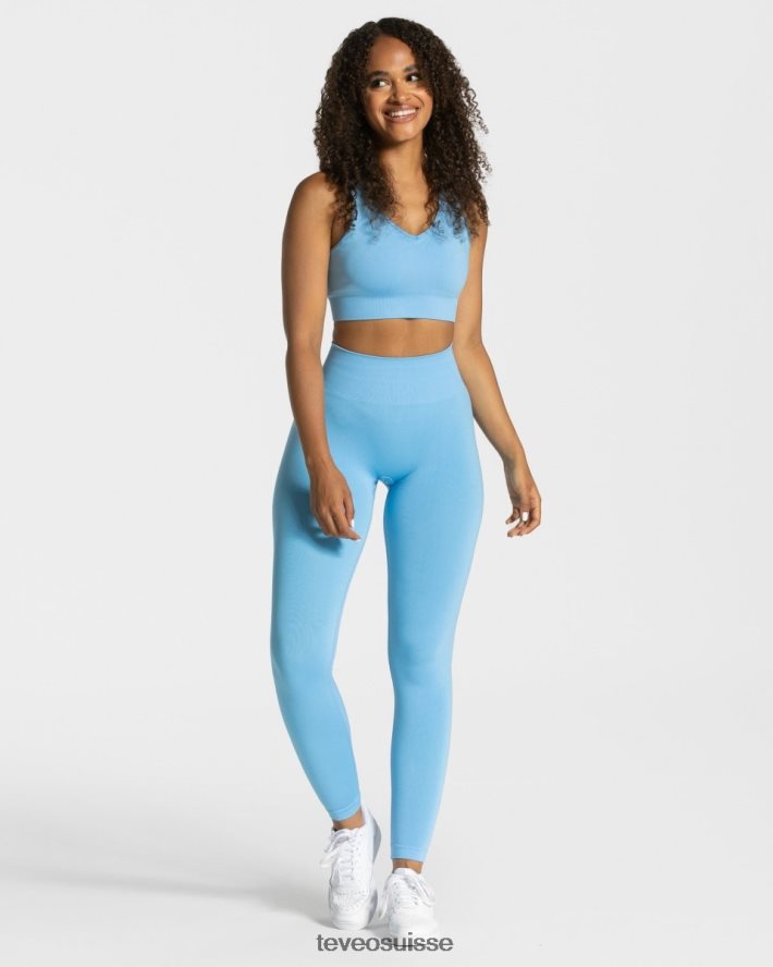 vêtements femmes TEVEO 40204P73 leggings chics bleu bébé