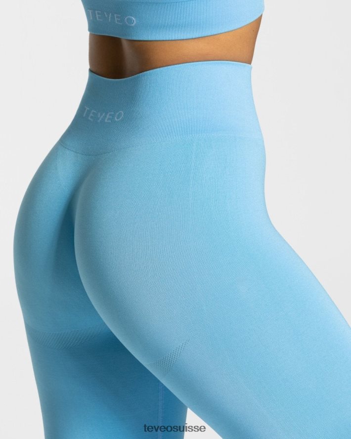 vêtements femmes TEVEO 40204P73 leggings chics bleu bébé