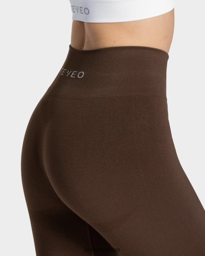 vêtements femmes TEVEO 40204P74 leggings chics marron foncé