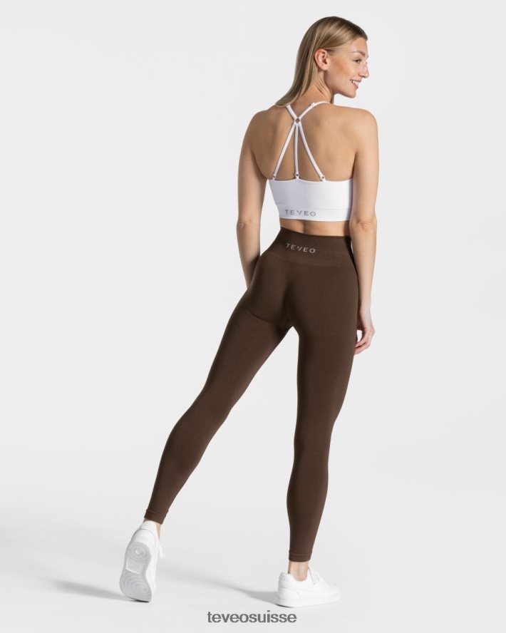 vêtements femmes TEVEO 40204P74 leggings chics marron foncé