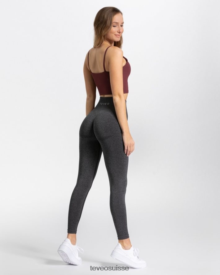 vêtements femmes TEVEO 40204P75 leggings chics gris foncé