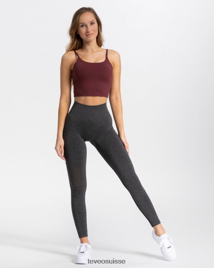 vêtements femmes TEVEO 40204P75 leggings chics gris foncé