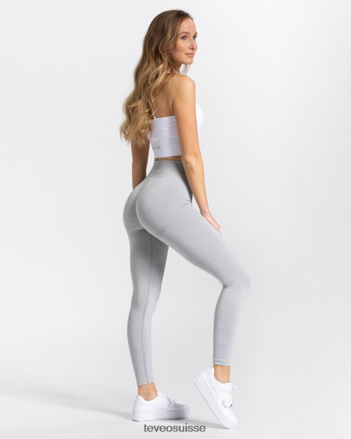 vêtements femmes TEVEO 40204P77 leggings chics gris clair