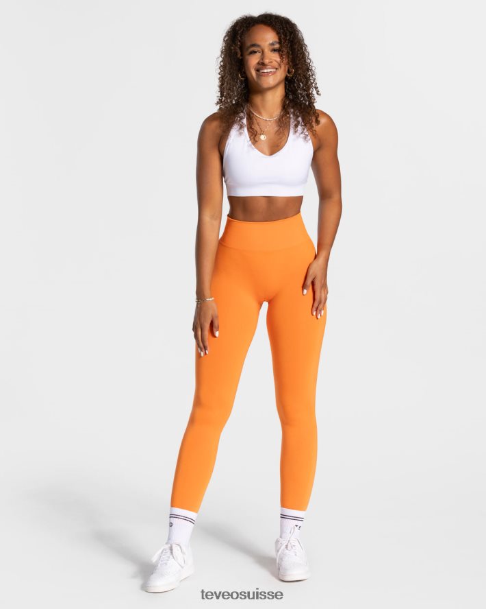 vêtements femmes TEVEO 40204P78 leggings chics orange