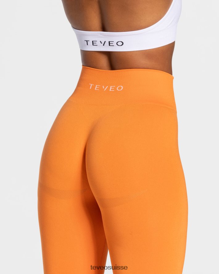 vêtements femmes TEVEO 40204P78 leggings chics orange