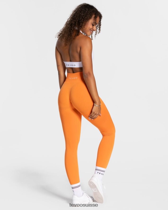 vêtements femmes TEVEO 40204P78 leggings chics orange