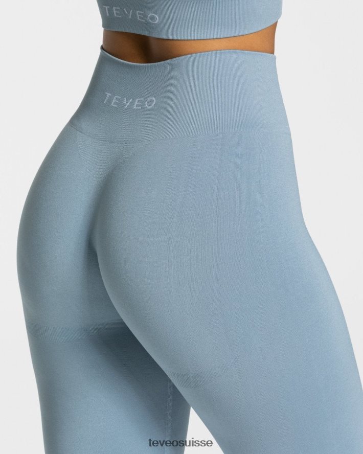 vêtements femmes TEVEO 40204P82 leggings chics bleu acier