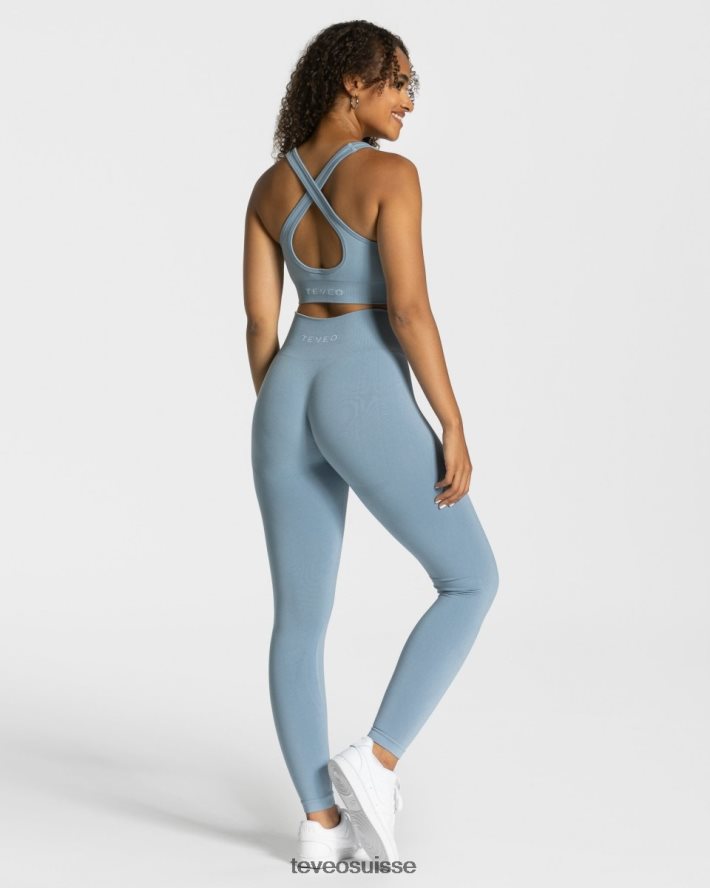 vêtements femmes TEVEO 40204P82 leggings chics bleu acier