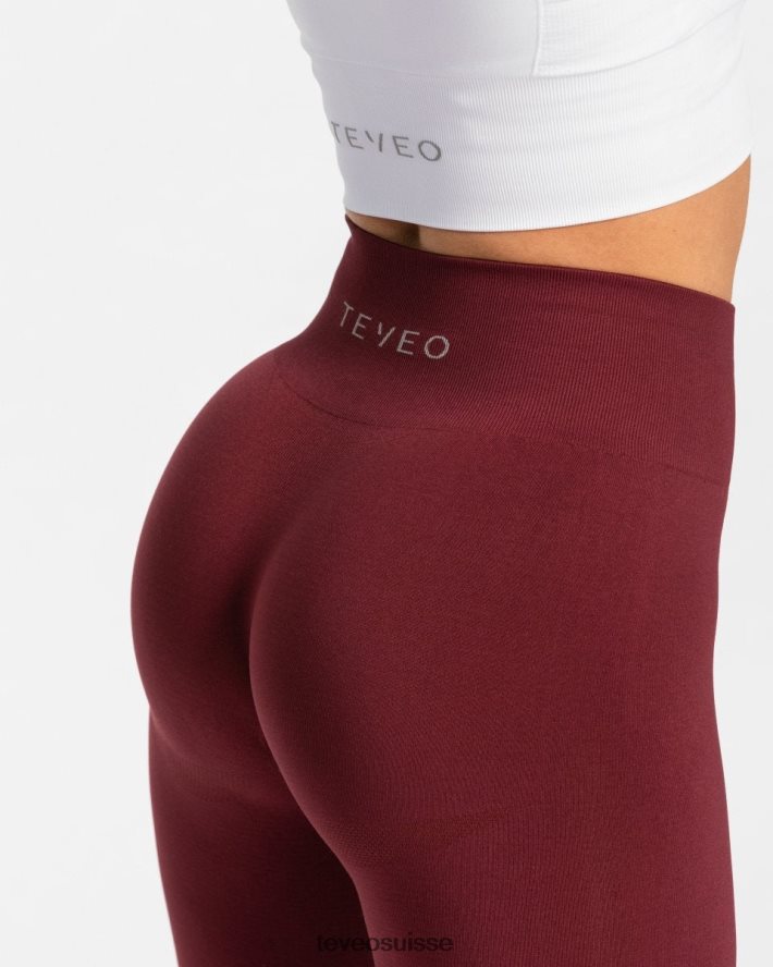 vêtements femmes TEVEO 40204P84 leggings chics vin rouge