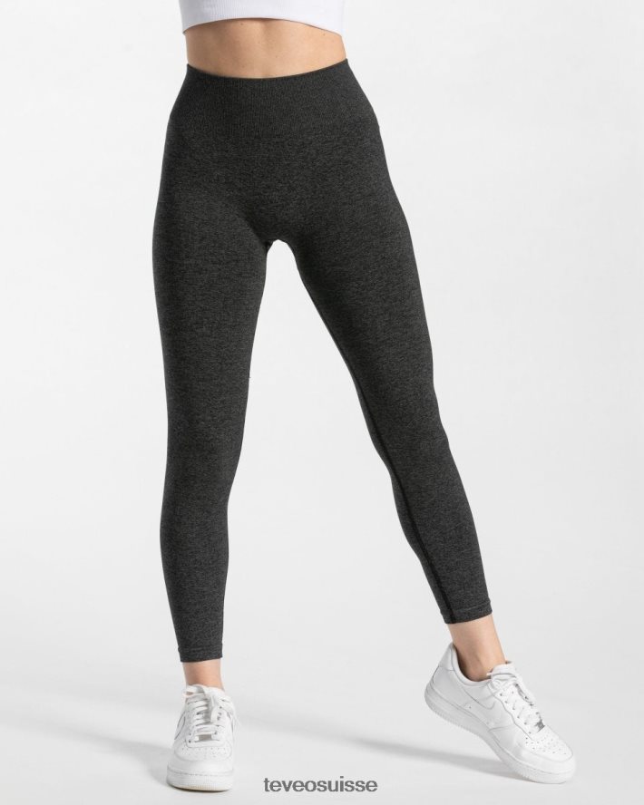 vêtements femmes TEVEO 40204P87 legging scrunch intemporel gris foncé